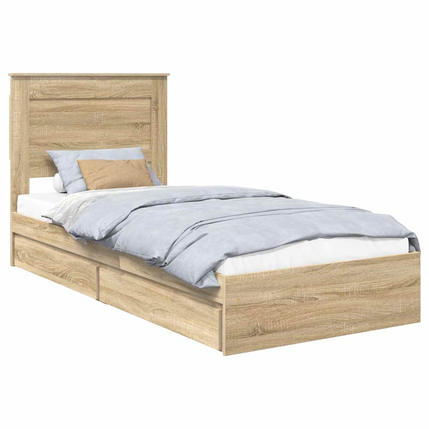 Aufbewahrungsbett Sonoma-Eiche 75 x 190 cm Holzwerkstoff