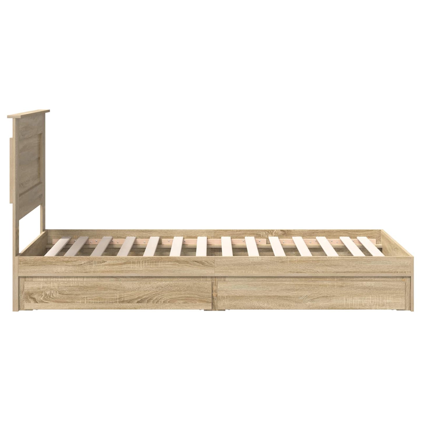 Aufbewahrungsbett Sonoma-Eiche 75 x 190 cm Holzwerkstoff