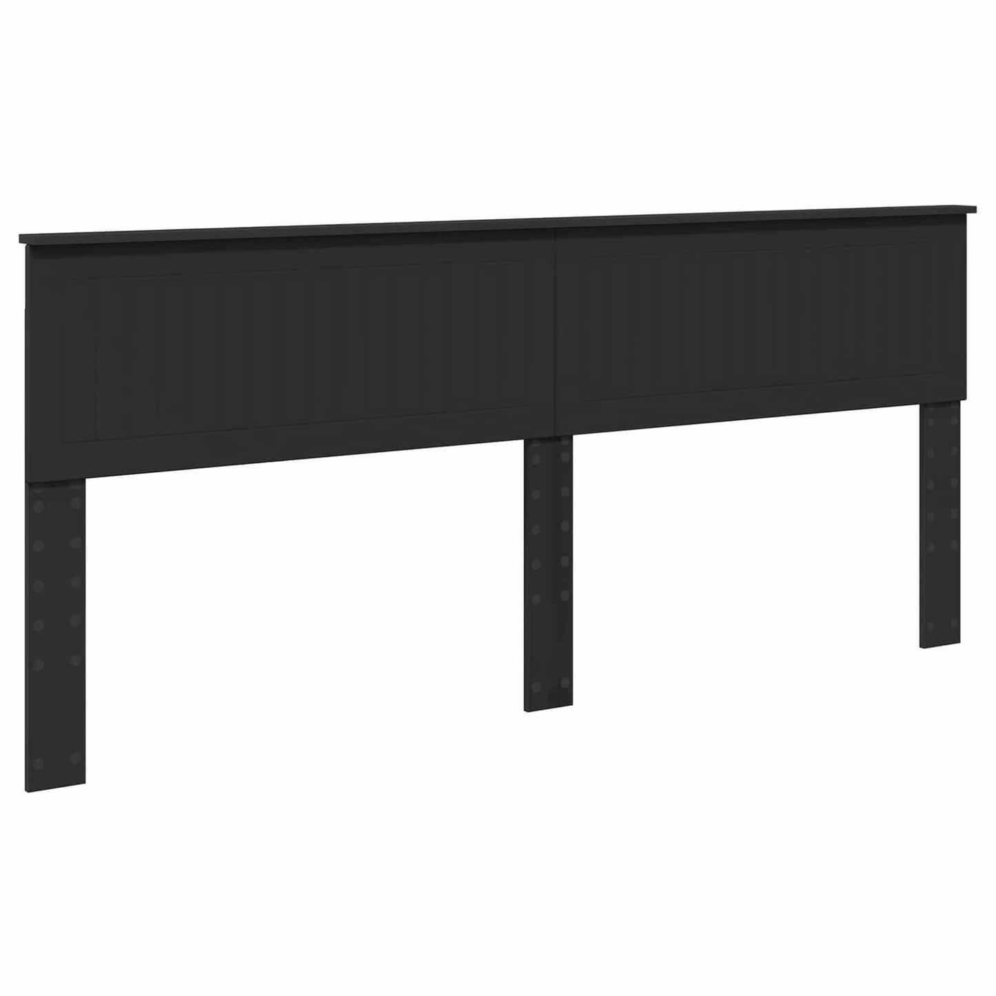 Bettrahmen Schwarz 200 x 200 cm Massives Kiefernholz