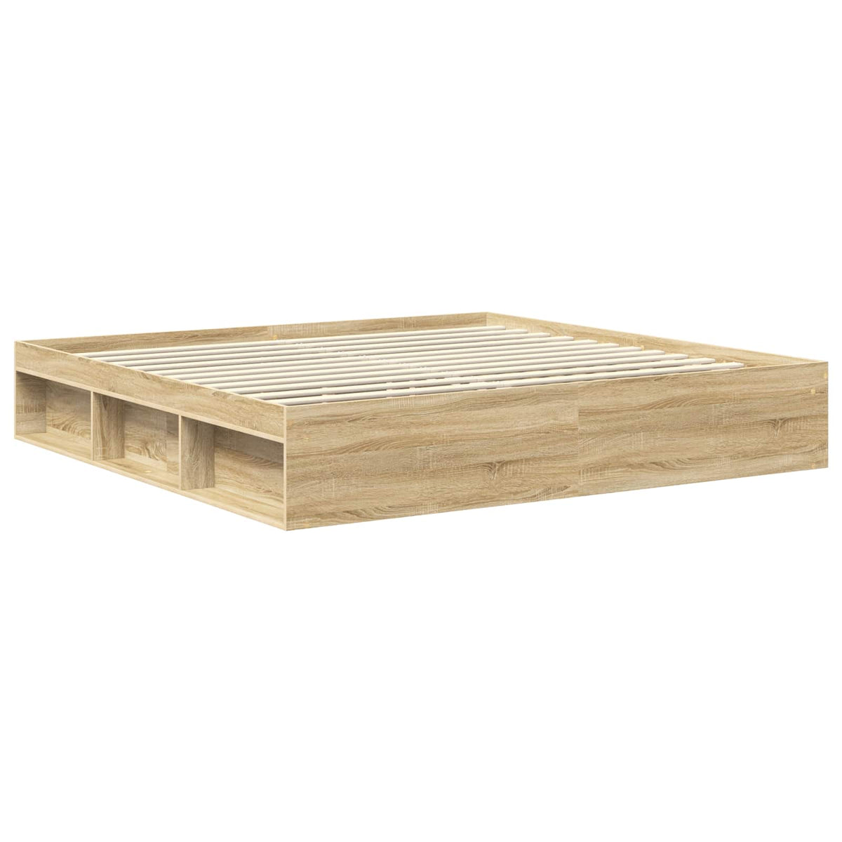 Bettrahmen Sonoma-Eiche 200 x 200 cm Massives Kiefernholz
