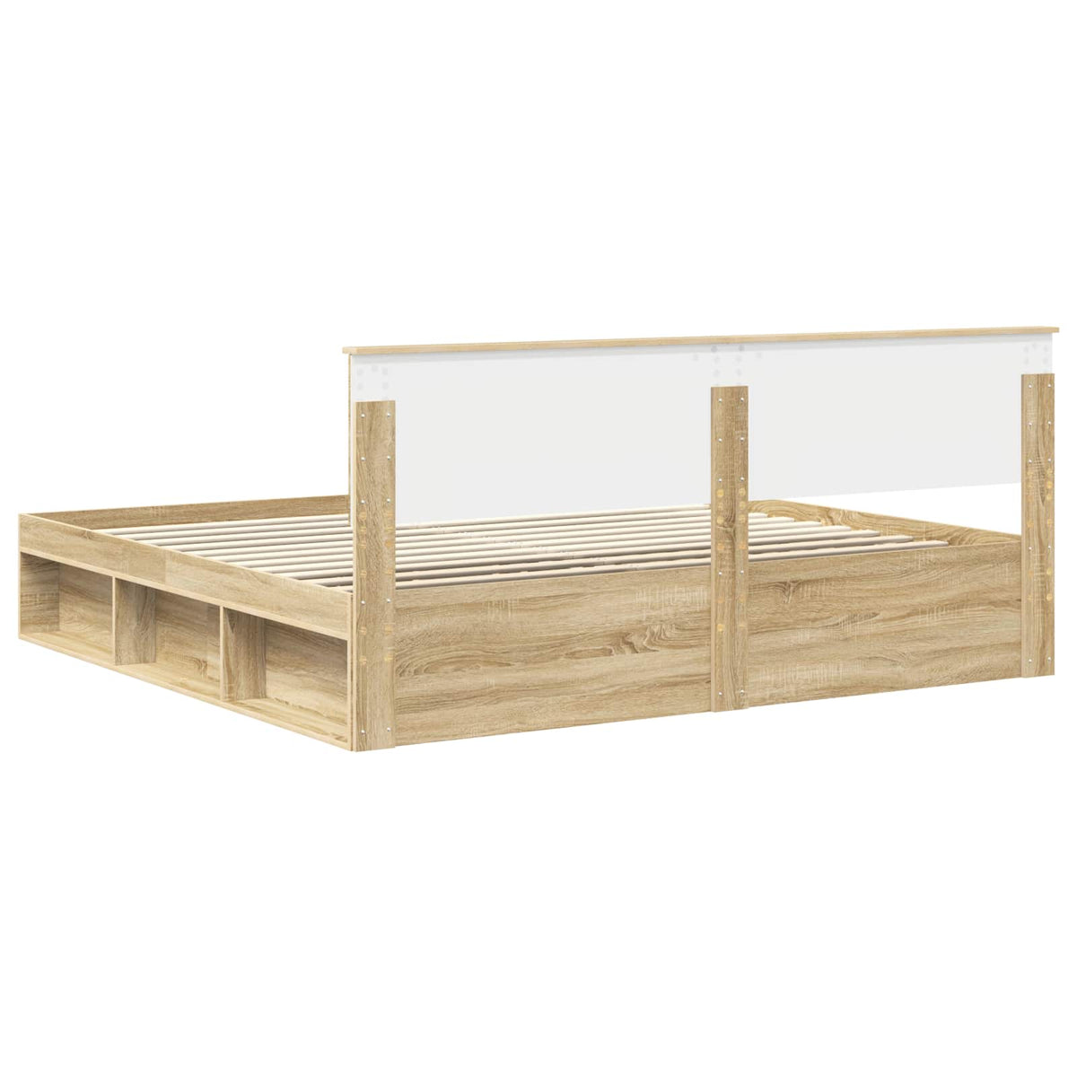 Bettrahmen Sonoma-Eiche 200 x 200 cm Massives Kiefernholz
