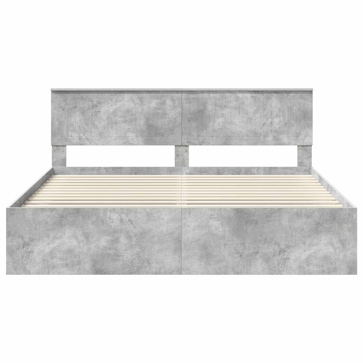 Bettrahmen Beton 180 x 200 cm Massives Kiefernholz