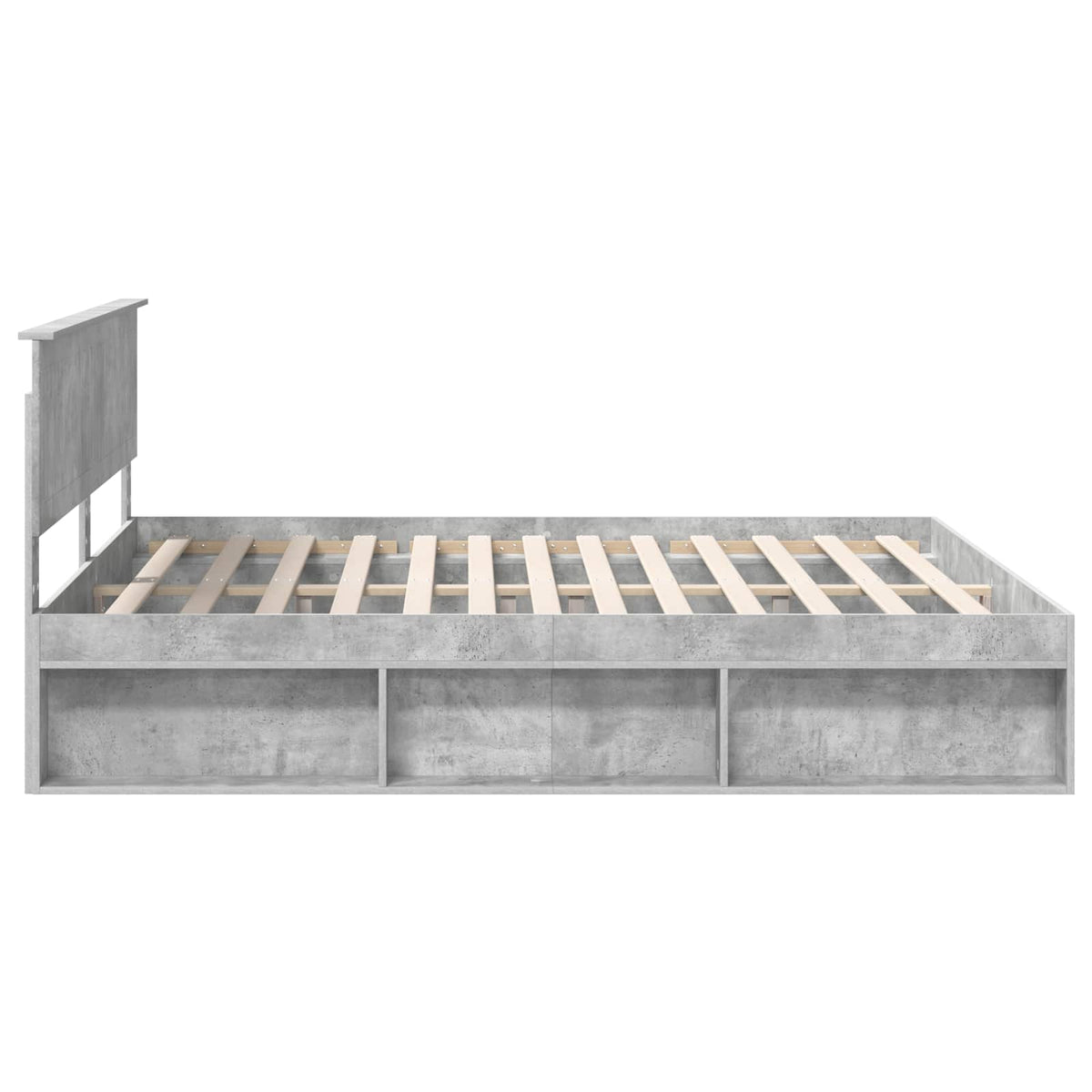 Bettrahmen Beton 180 x 200 cm Massives Kiefernholz