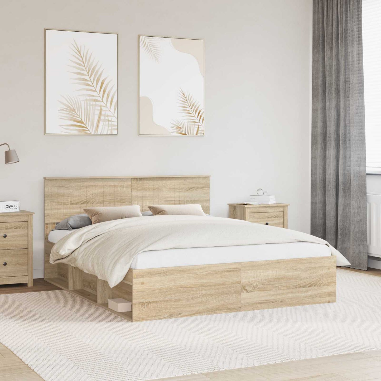 Bettrahmen Sonoma 160 x 200 cm Massives Kiefernholz