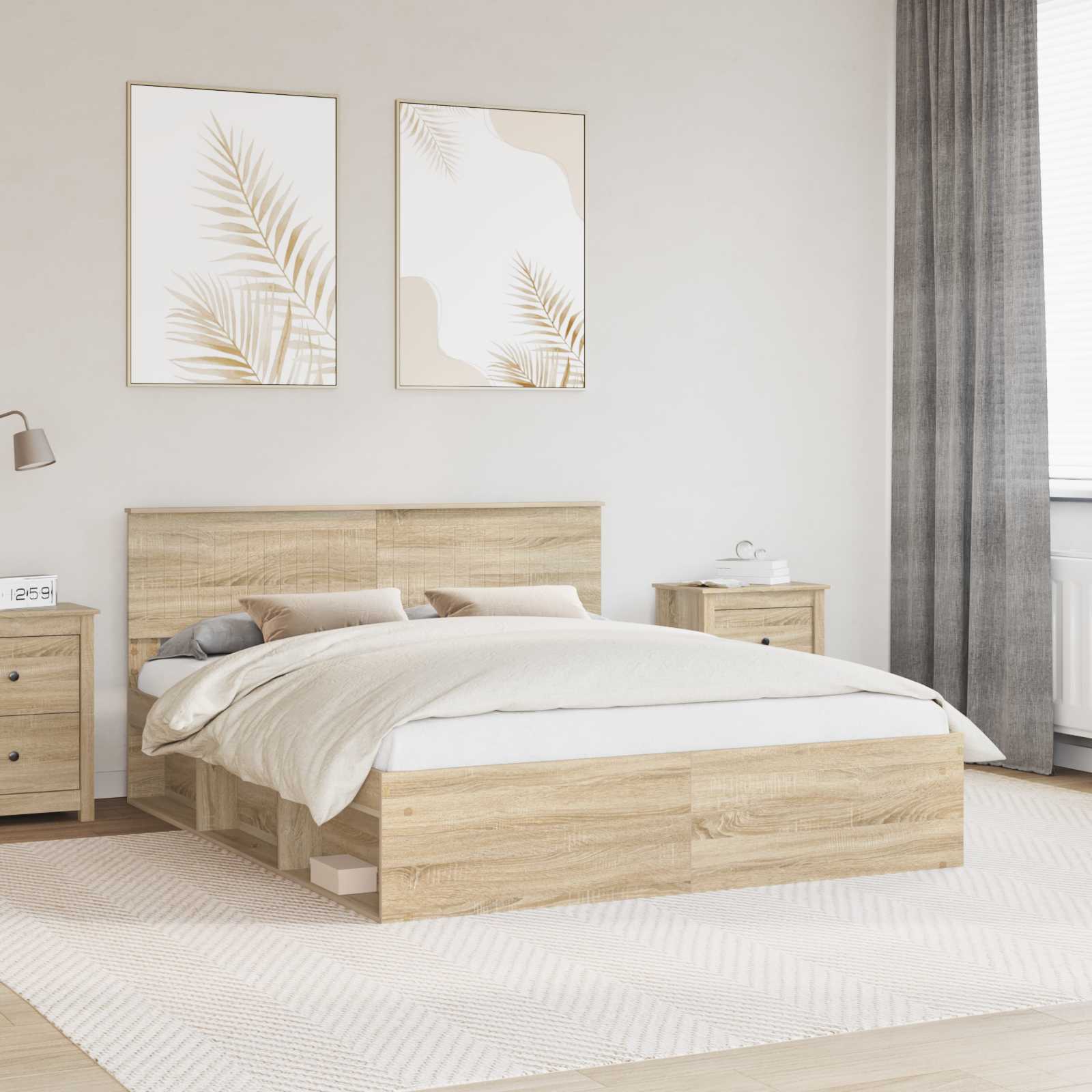 Bettrahmen Sonoma 160 x 200 cm Massives Kiefernholz