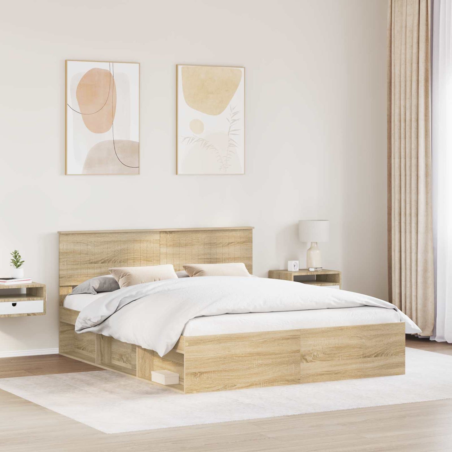 Bettrahmen Sonoma 160 x 200 cm Massives Kiefernholz