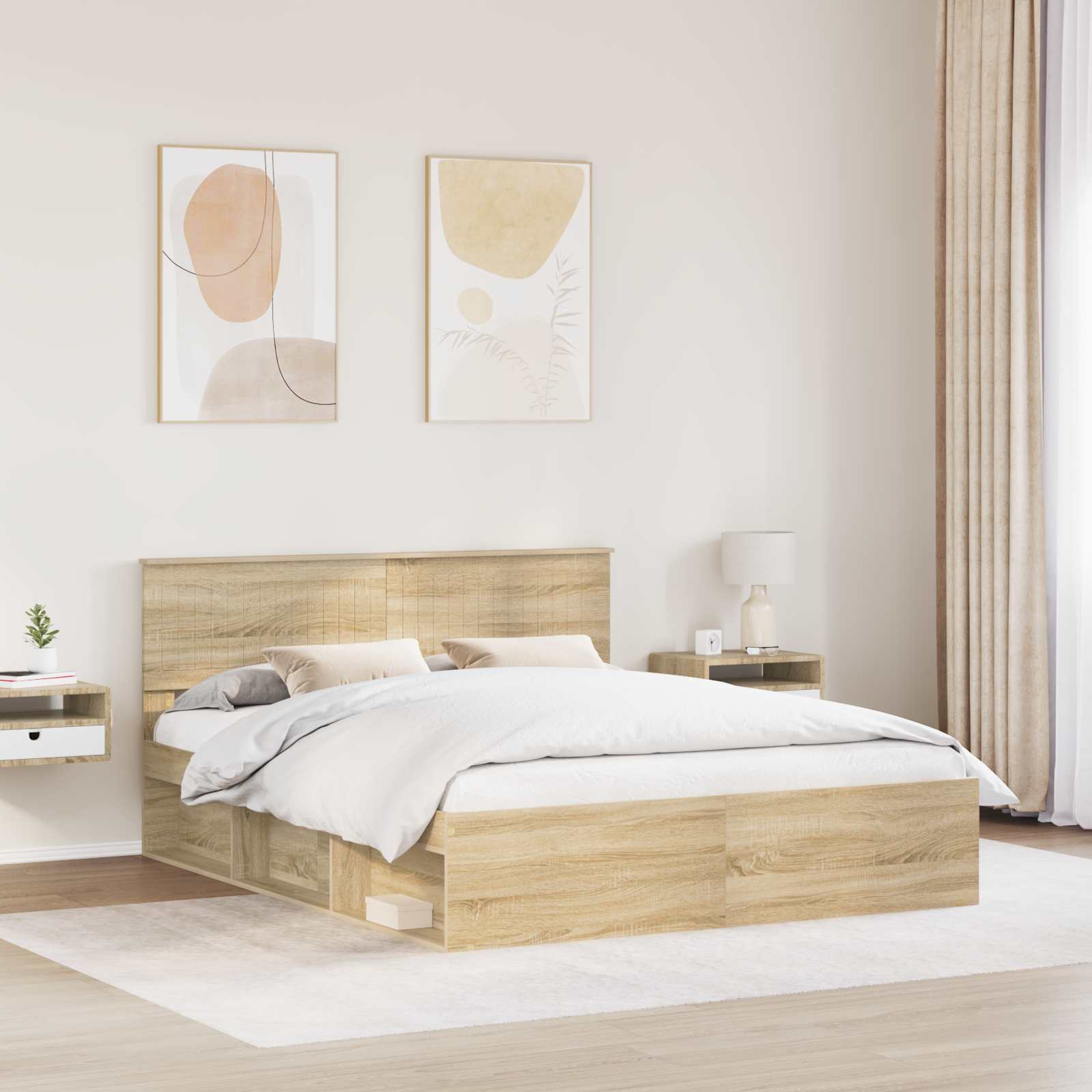 Bettrahmen Sonoma 160 x 200 cm Massives Kiefernholz