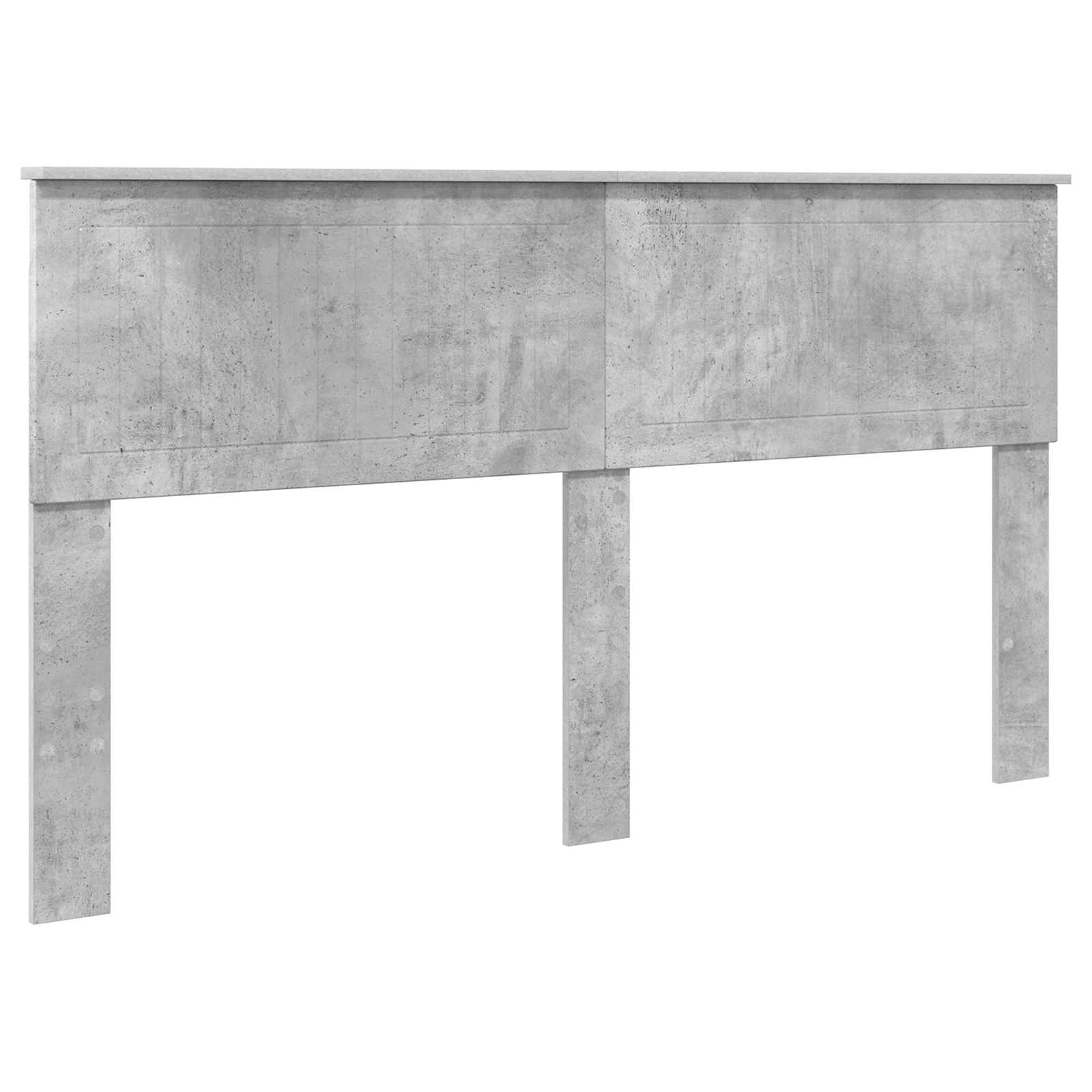 Bettrahmen mit Kopfteil Beton 160 x 200 cm Massives Kiefernholz