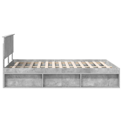 Bettrahmen Beton 140 x 200 cm Massives Kiefernholz
