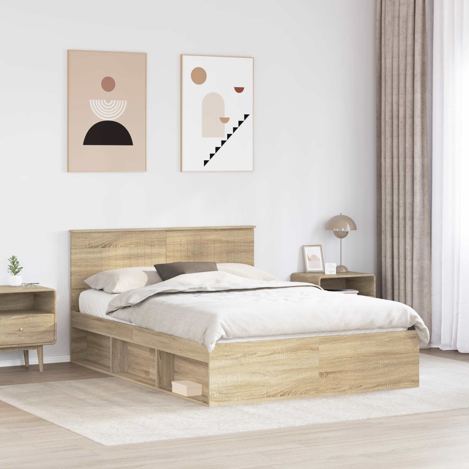 Bettrahmen Sonoma 140 x 190 cm Massives Kiefernholz