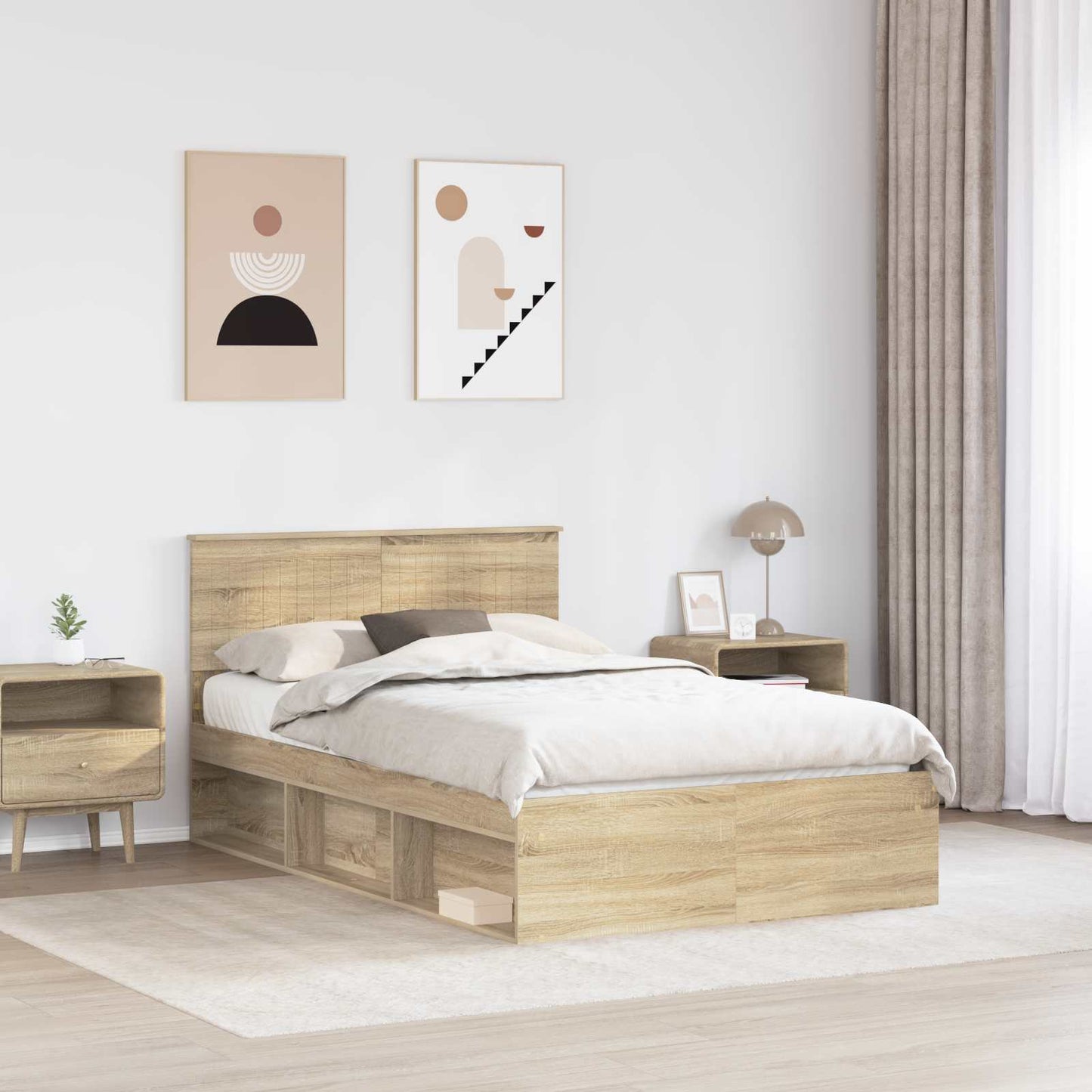 Bettrahmen Sonoma 120 x 200 cm Massives Kiefernholz