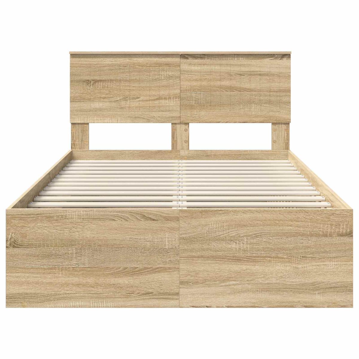 Bettrahmen Sonoma-Eiche 120 x 200 cm Massives Kiefernholz