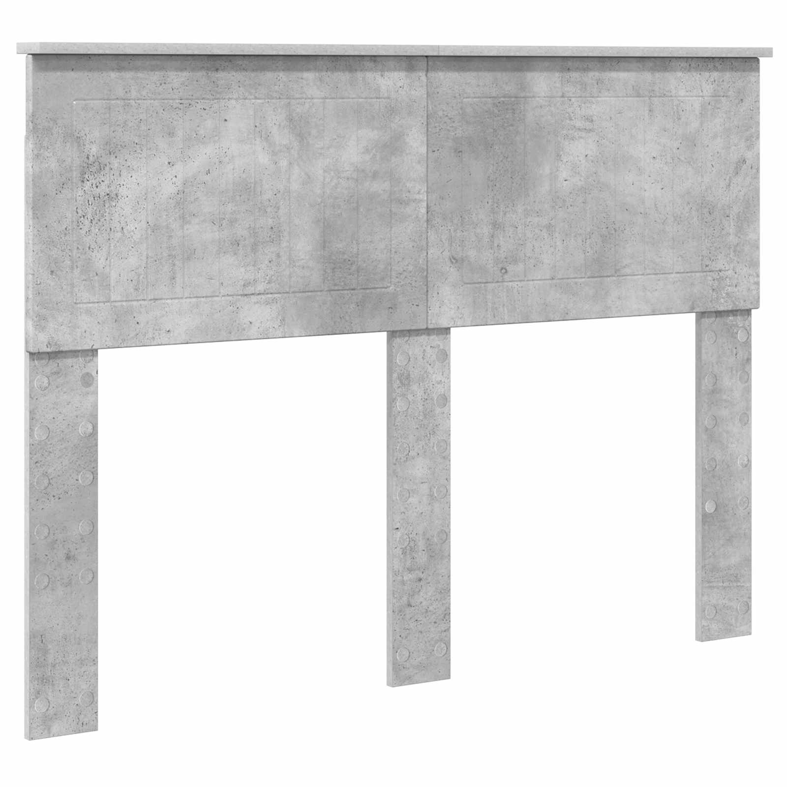 Bettrahmen mit Kopfteil Beton 120 x 200 cm Massives Kiefernholz