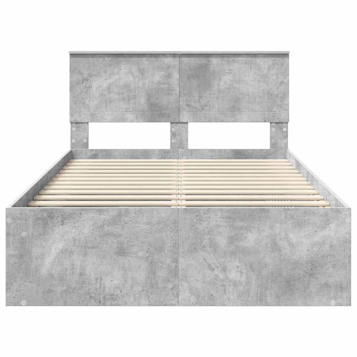 Bettrahmen Beton 120 x 200 cm Massives Kiefernholz