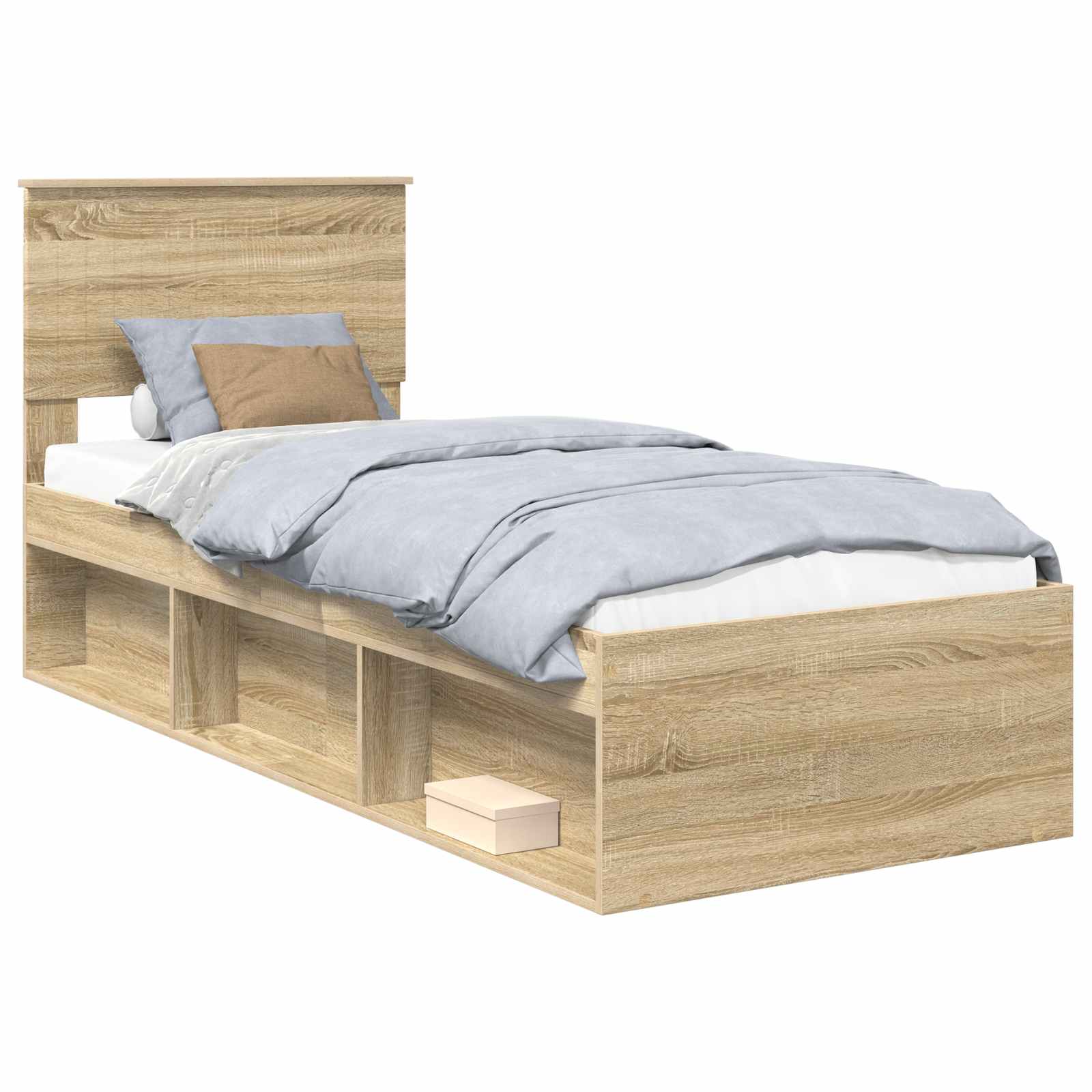 Bettrahmen Sonoma-Eiche 75 x 190 cm Massives Kiefernholz