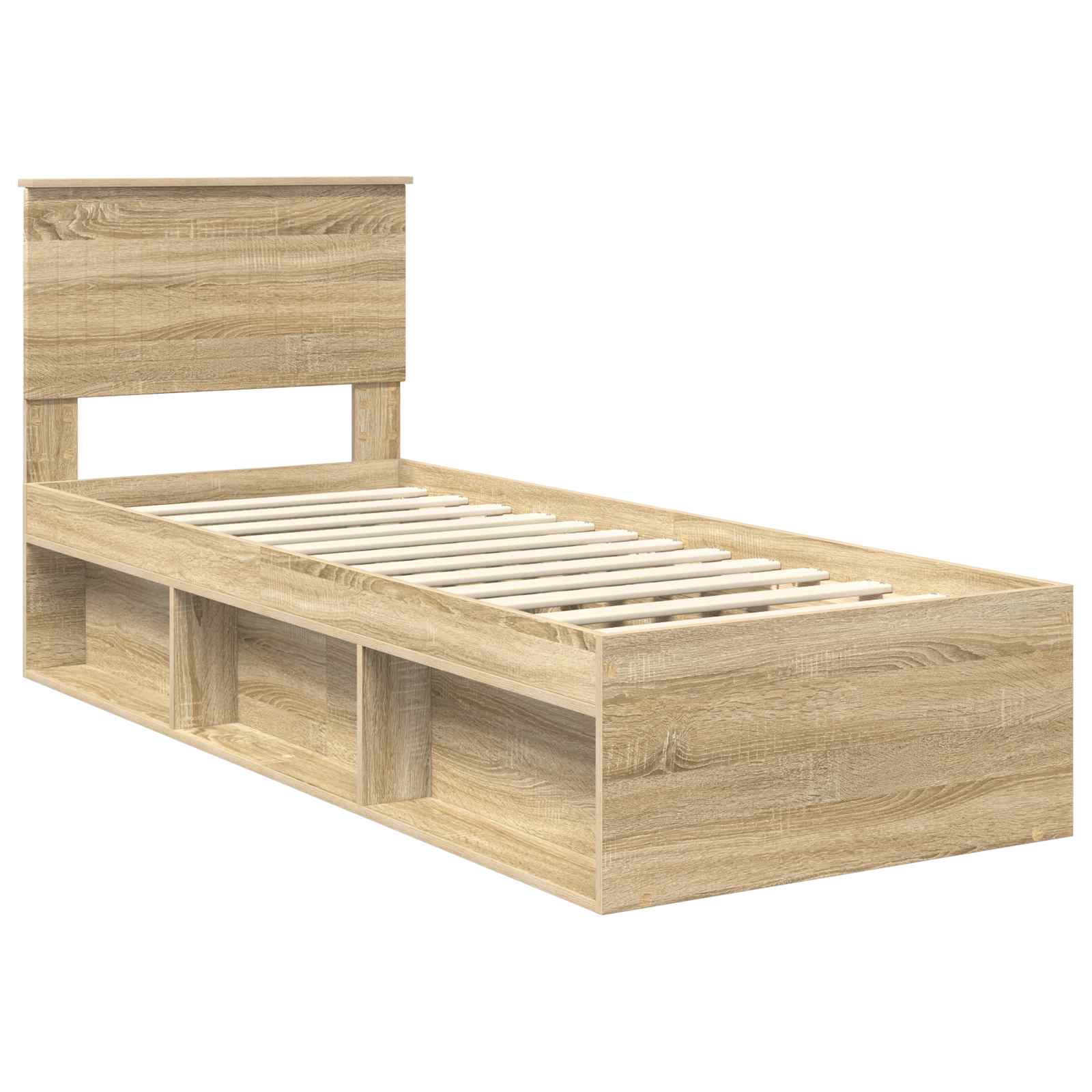 Bettrahmen Sonoma-Eiche 75 x 190 cm Massives Kiefernholz