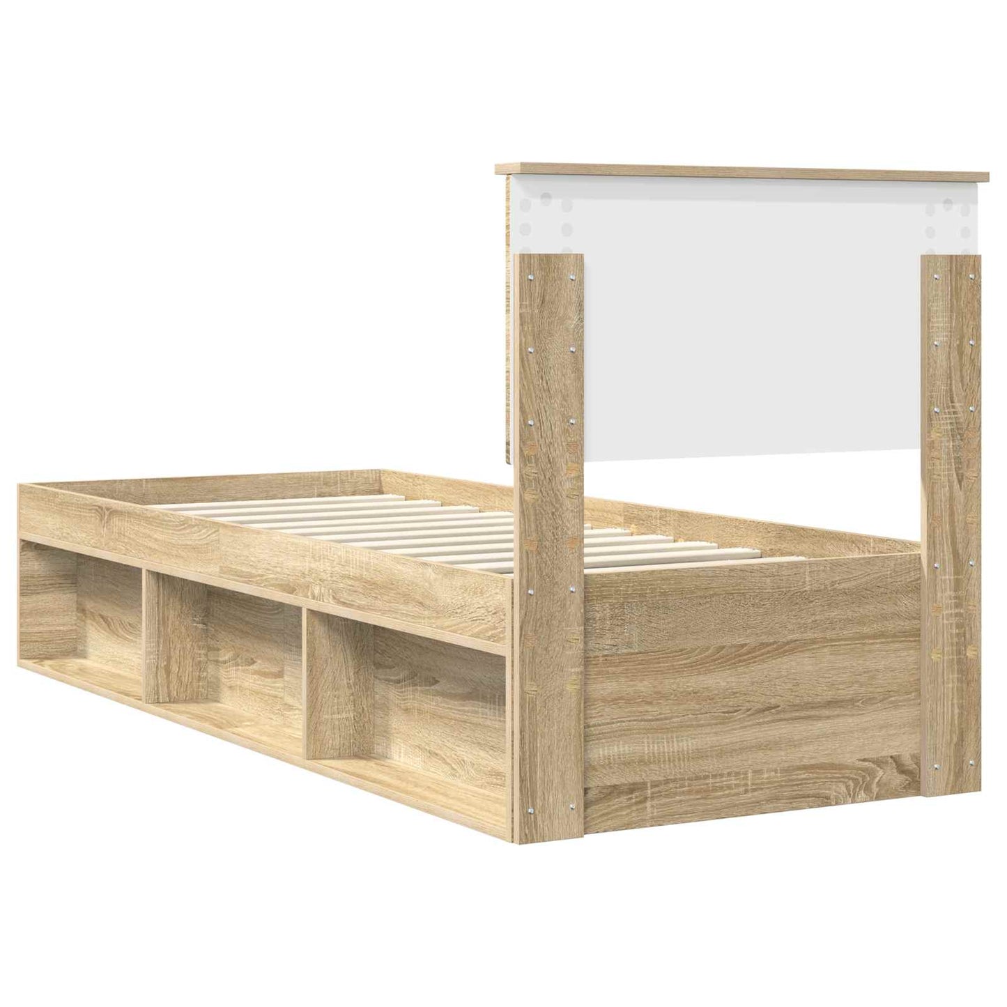 Bettrahmen Sonoma-Eiche 75 x 190 cm Massives Kiefernholz