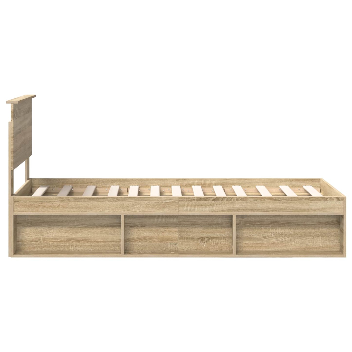 Bettrahmen Sonoma-Eiche 75 x 190 cm Massives Kiefernholz