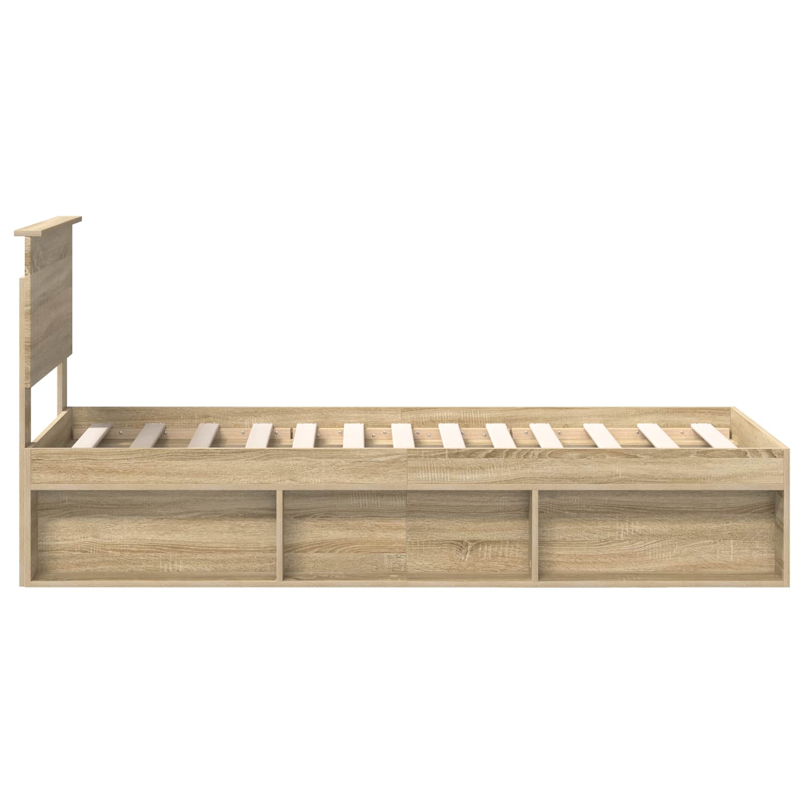 Bettrahmen Sonoma-Eiche 75 x 190 cm Massives Kiefernholz