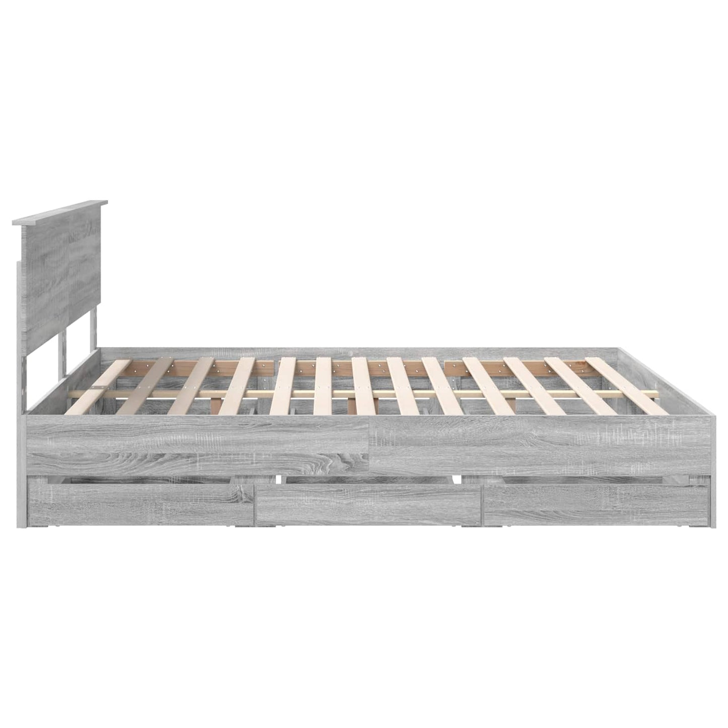 Bettrahmen Graues Sonoma 180 x 200 cm Ingenieurs Holz