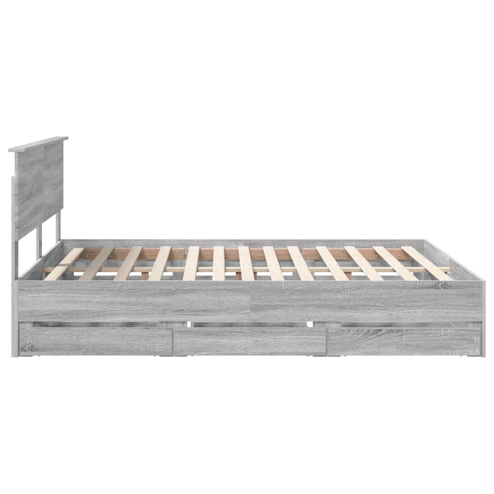 Bettrahmen Graues Sonoma 160 x 200 cm Ingenieurs Holz