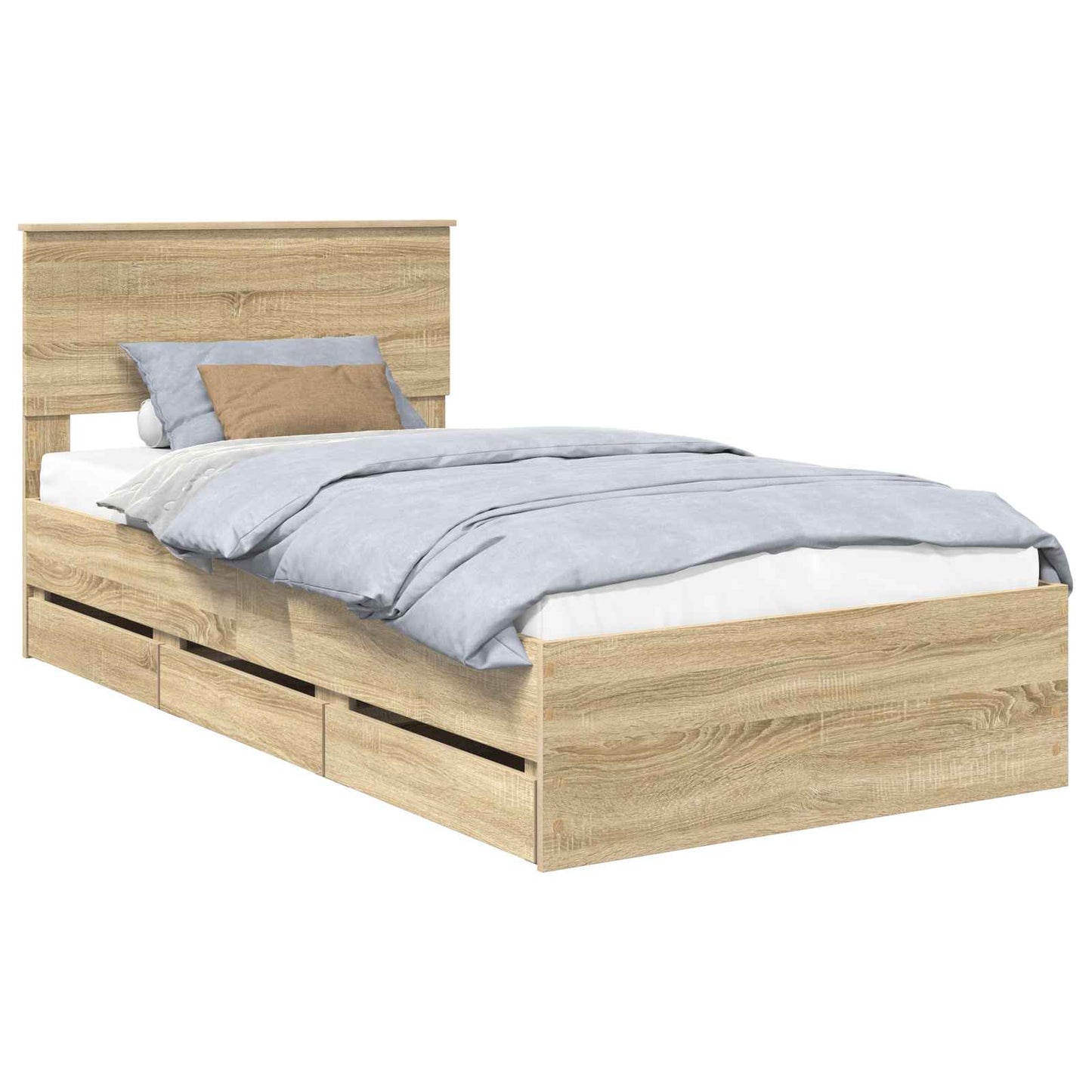 Bettrahmen Sonoma-Eiche 100 x 200 cm Ingenieurs Holz