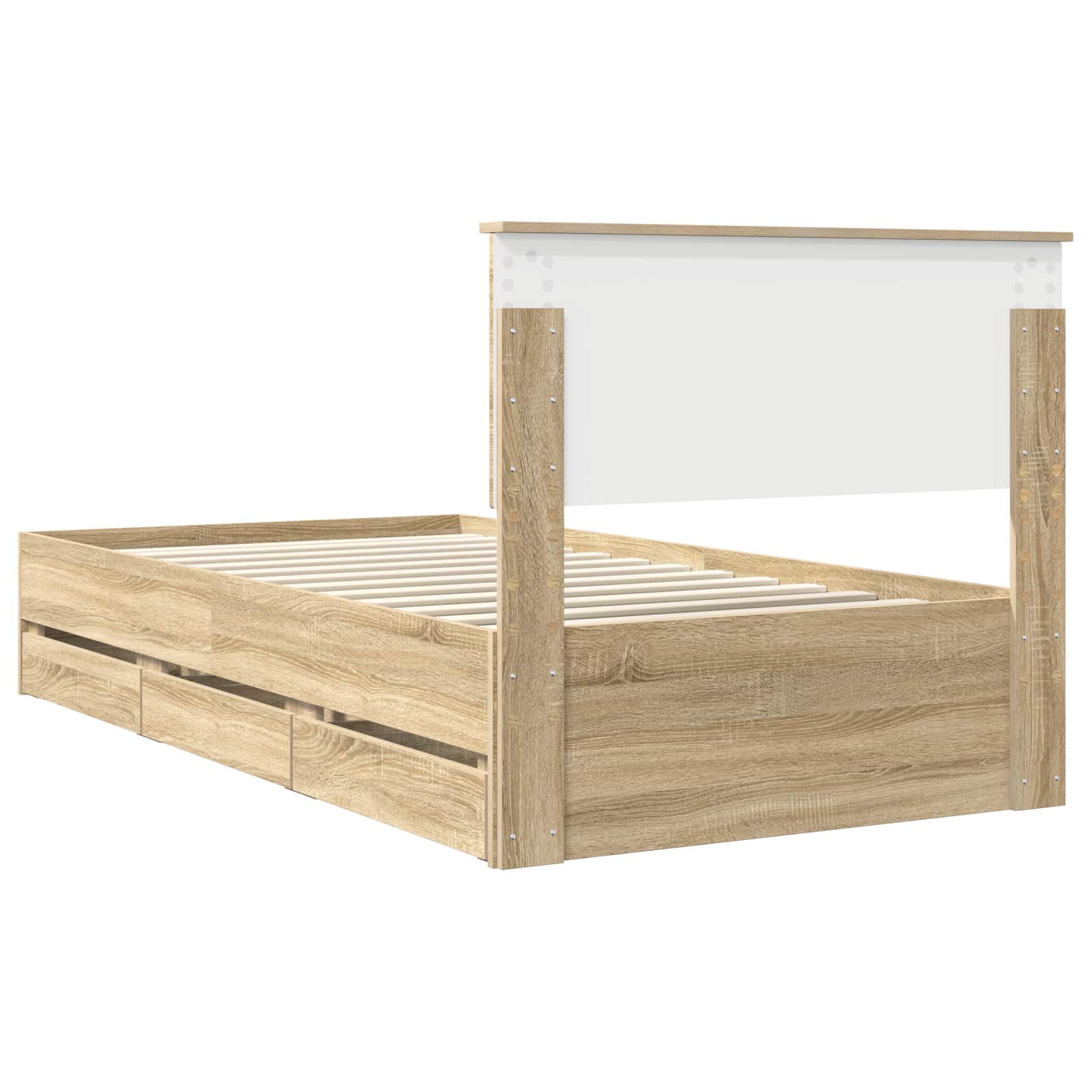 Bettrahmen Sonoma-Eiche 100 x 200 cm Ingenieurs Holz