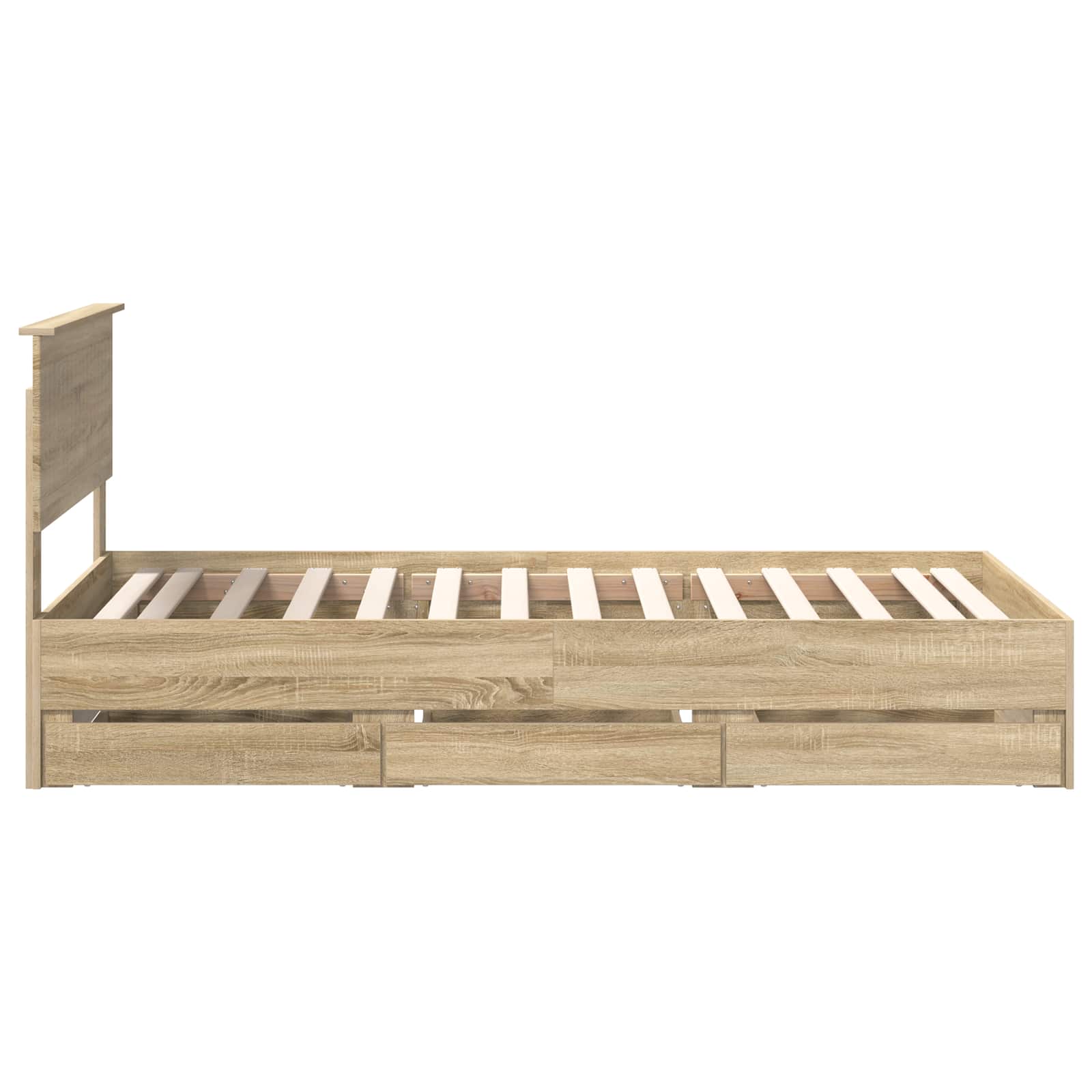 Bettrahmen Sonoma-Eiche 100 x 200 cm Ingenieurs Holz