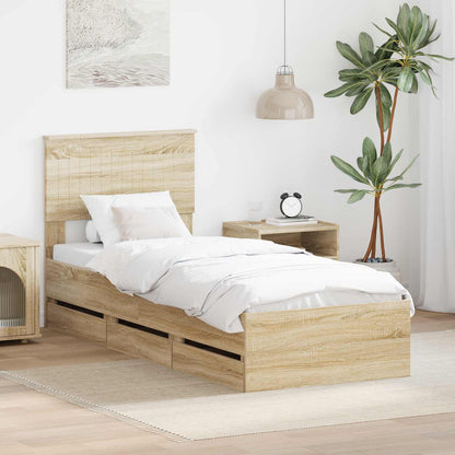 Bettrahmen Sonoma-Eiche 75 x 190 cm Ingenieurs Holz