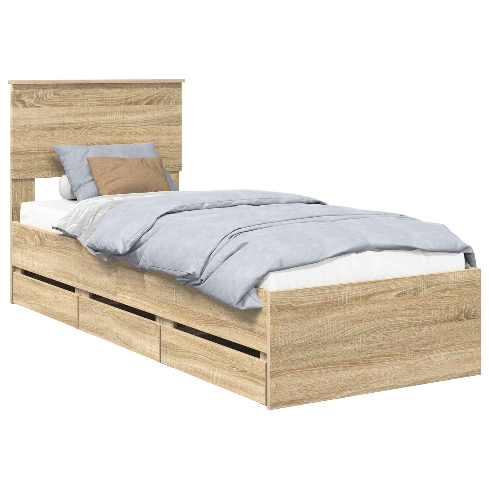 Bettrahmen Sonoma-Eiche 75 x 190 cm Ingenieurs Holz