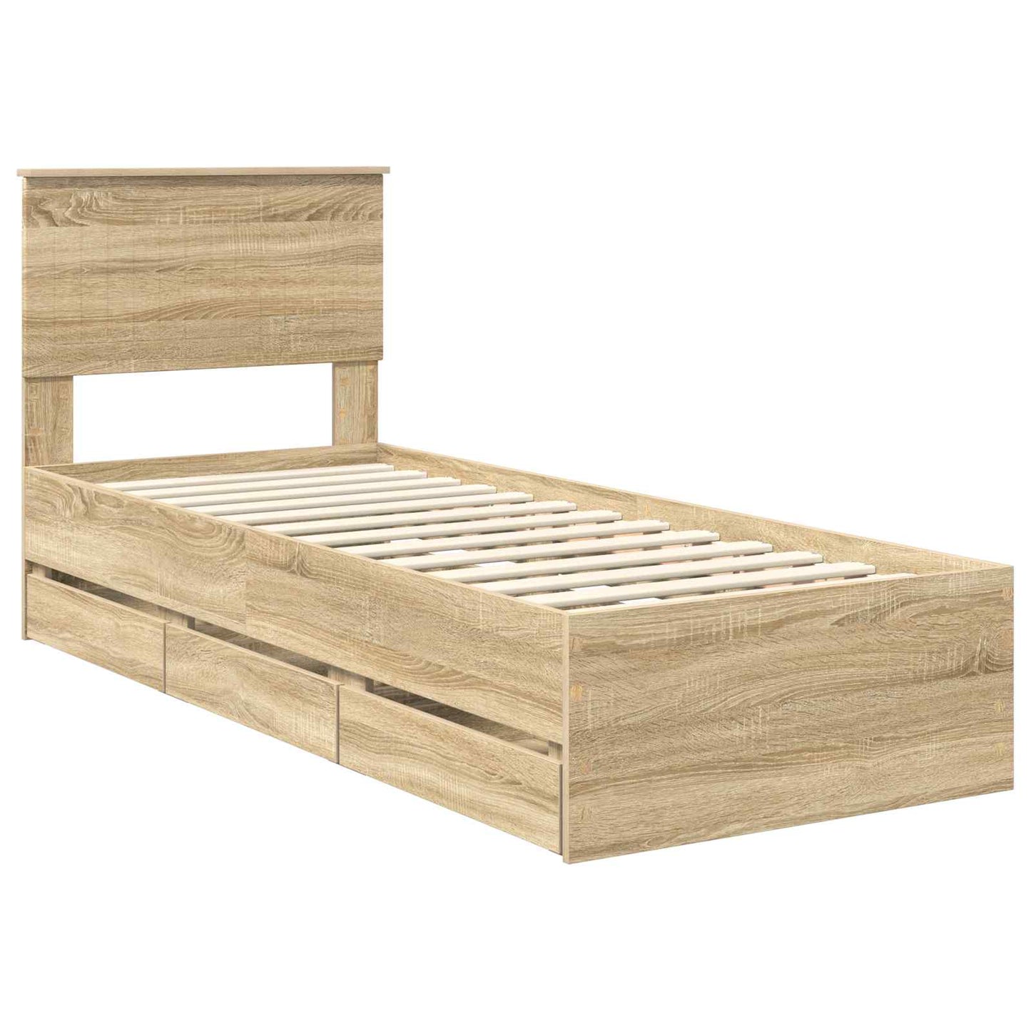 Bettrahmen Sonoma-Eiche 75 x 190 cm Ingenieurs Holz