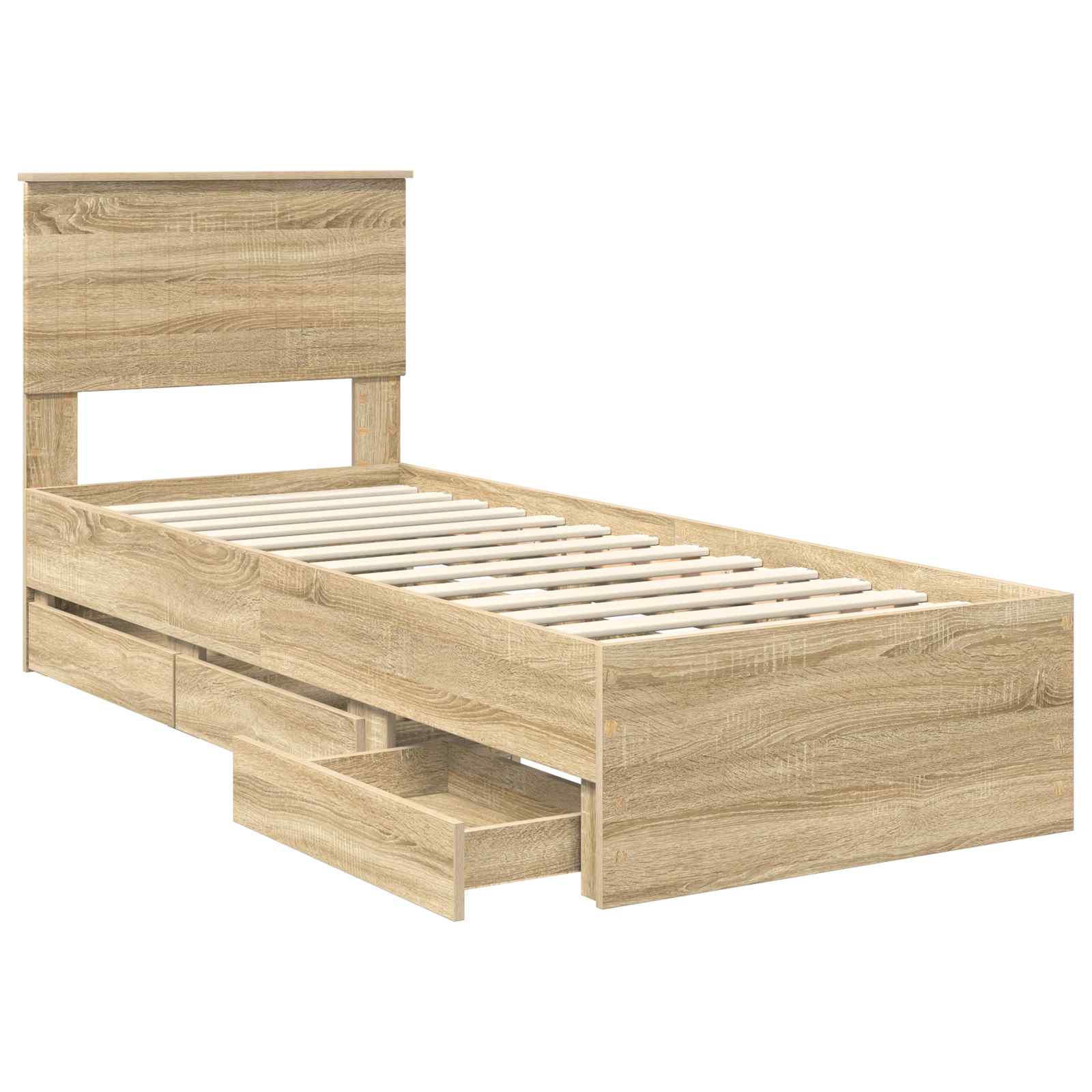Bettrahmen Sonoma-Eiche 75 x 190 cm Ingenieurs Holz