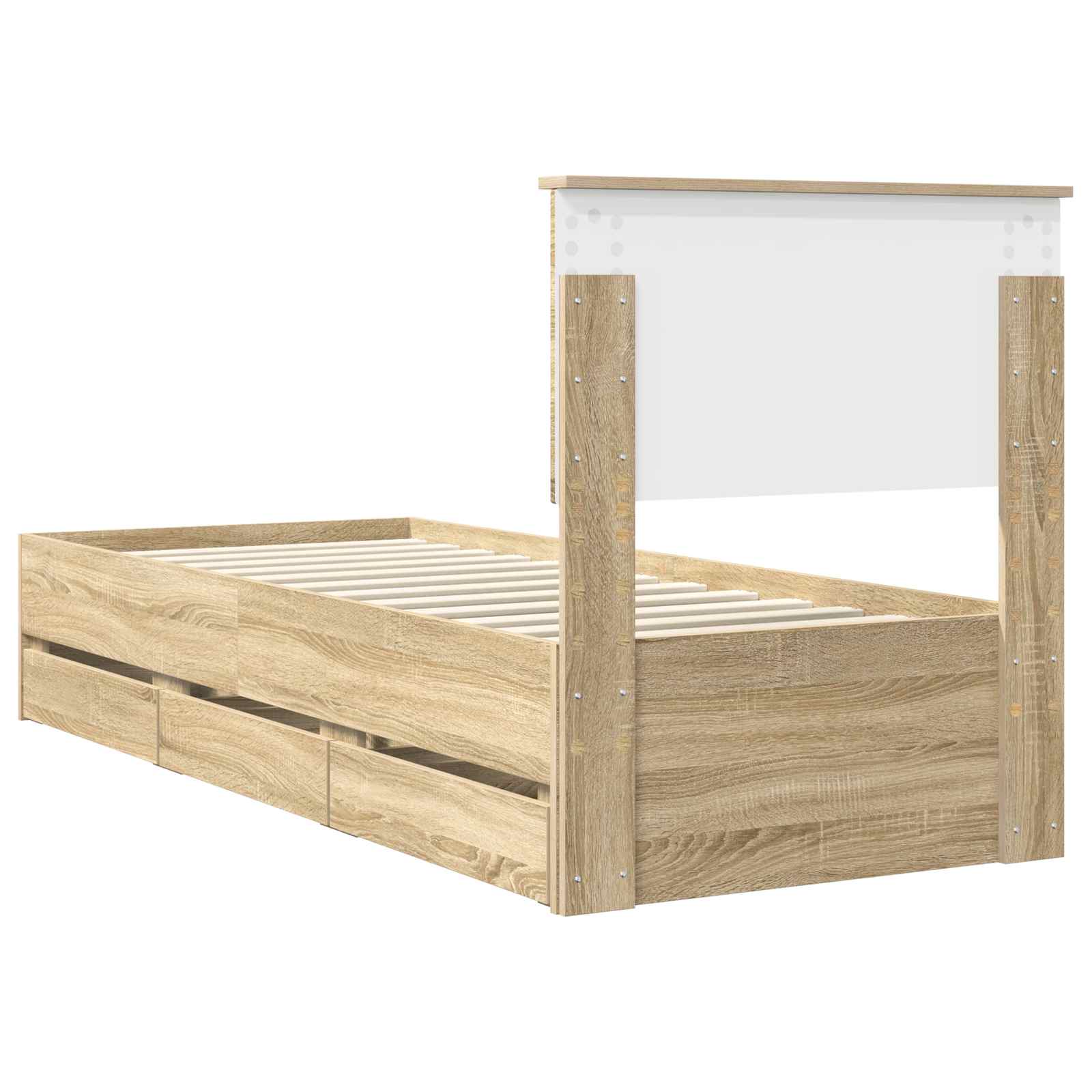 Bettrahmen Sonoma-Eiche 75 x 190 cm Ingenieurs Holz