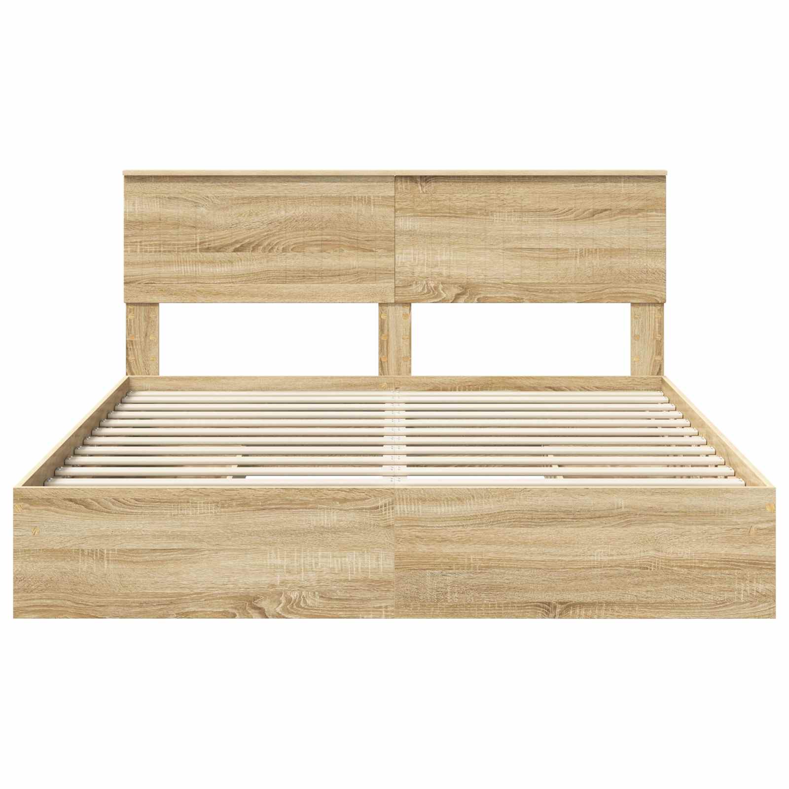 Aufbewahrungsbett Sonoma-Eiche 160 x 200 cm Holzwerkstoff