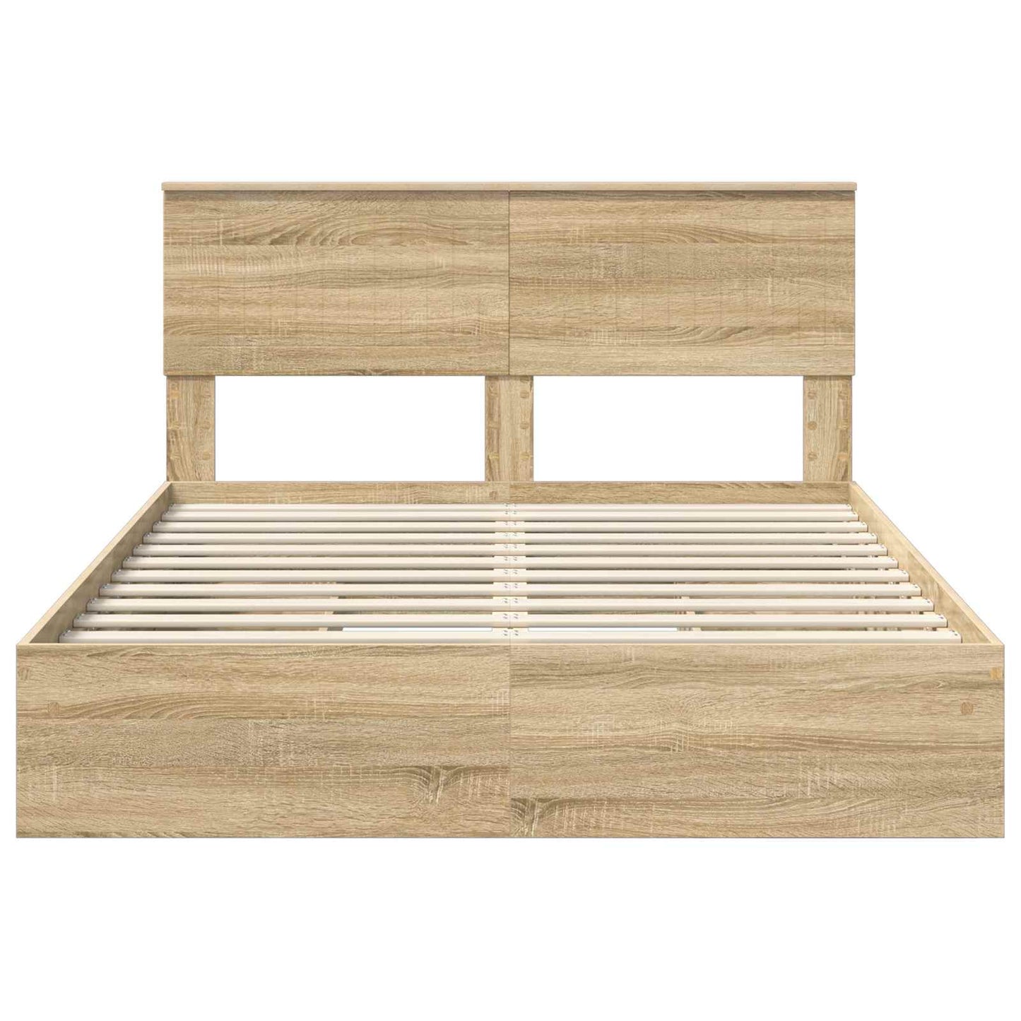 Aufbewahrungsbett Sonoma-Eiche 140 x 190 cm Holzwerkstoff