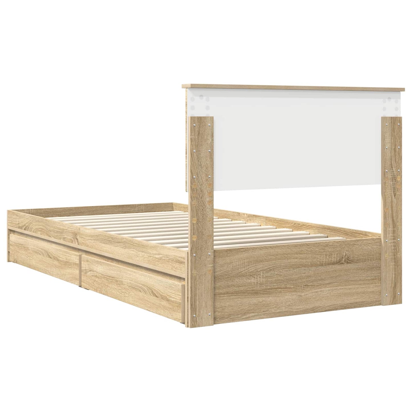 Aufbewahrungsbett Sonoma-Eiche 100 x 200 cm Holzwerkstoff