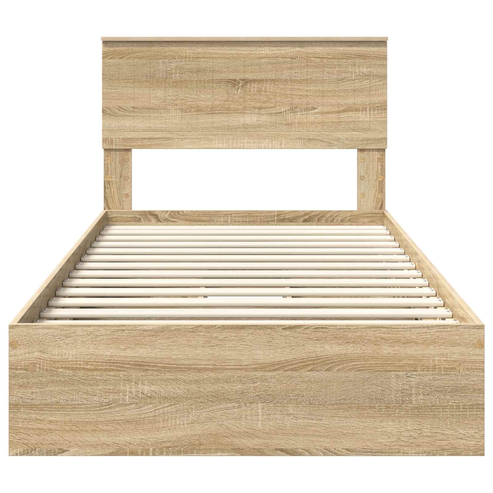 Aufbewahrungsbett Sonoma-Eiche 100 x 200 cm Holzwerkstoff