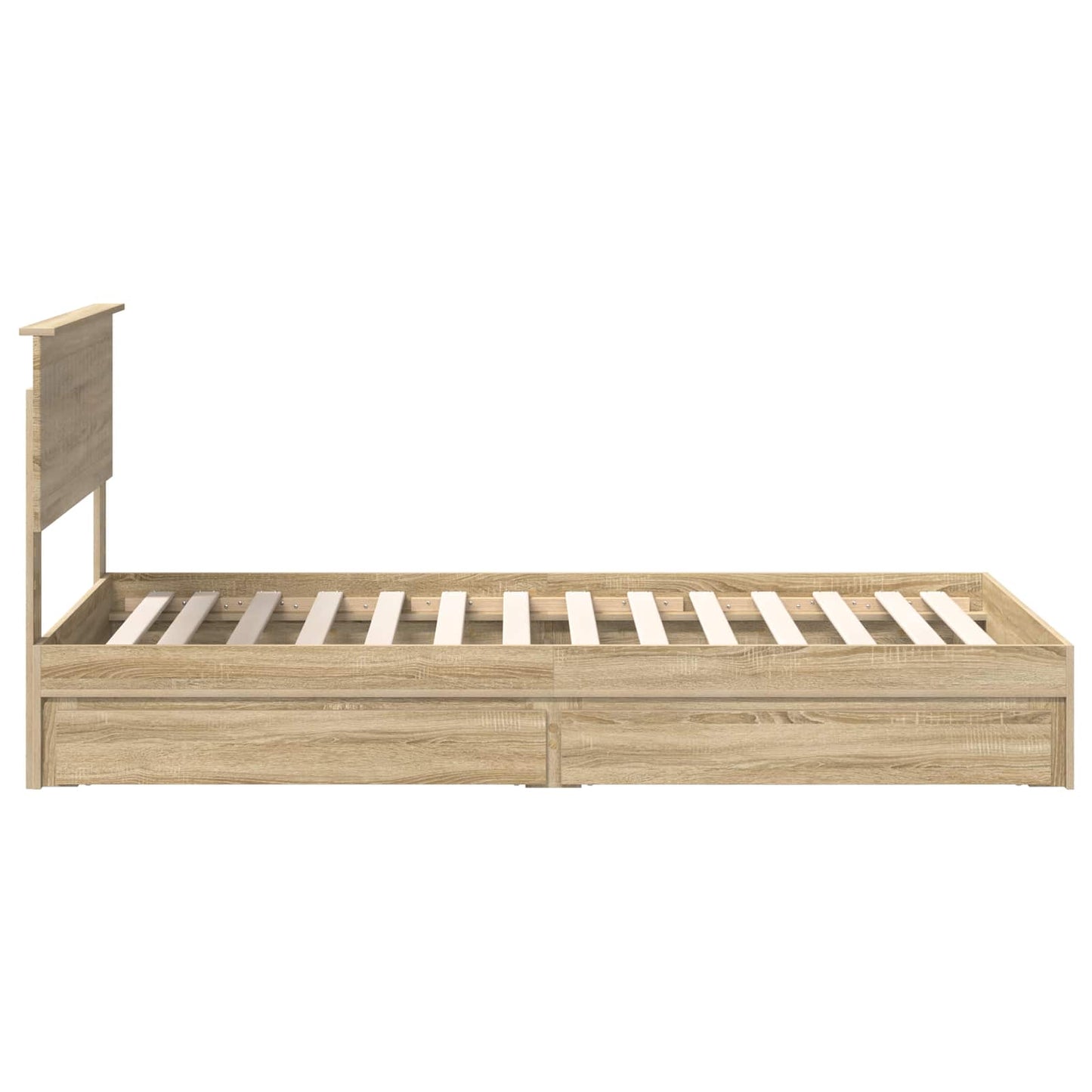 Aufbewahrungsbett Sonoma-Eiche 100 x 200 cm Holzwerkstoff