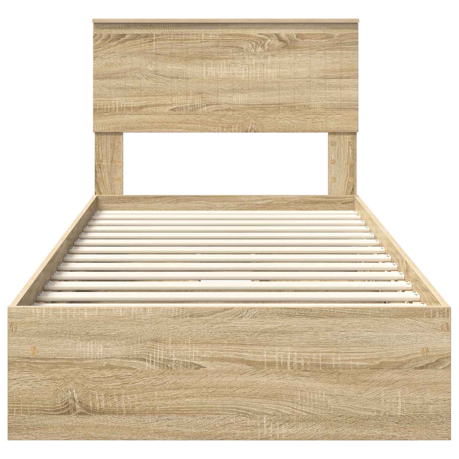 Aufbewahrungsbett Sonoma-Eiche 90 x 200 cm Holzwerkstoff