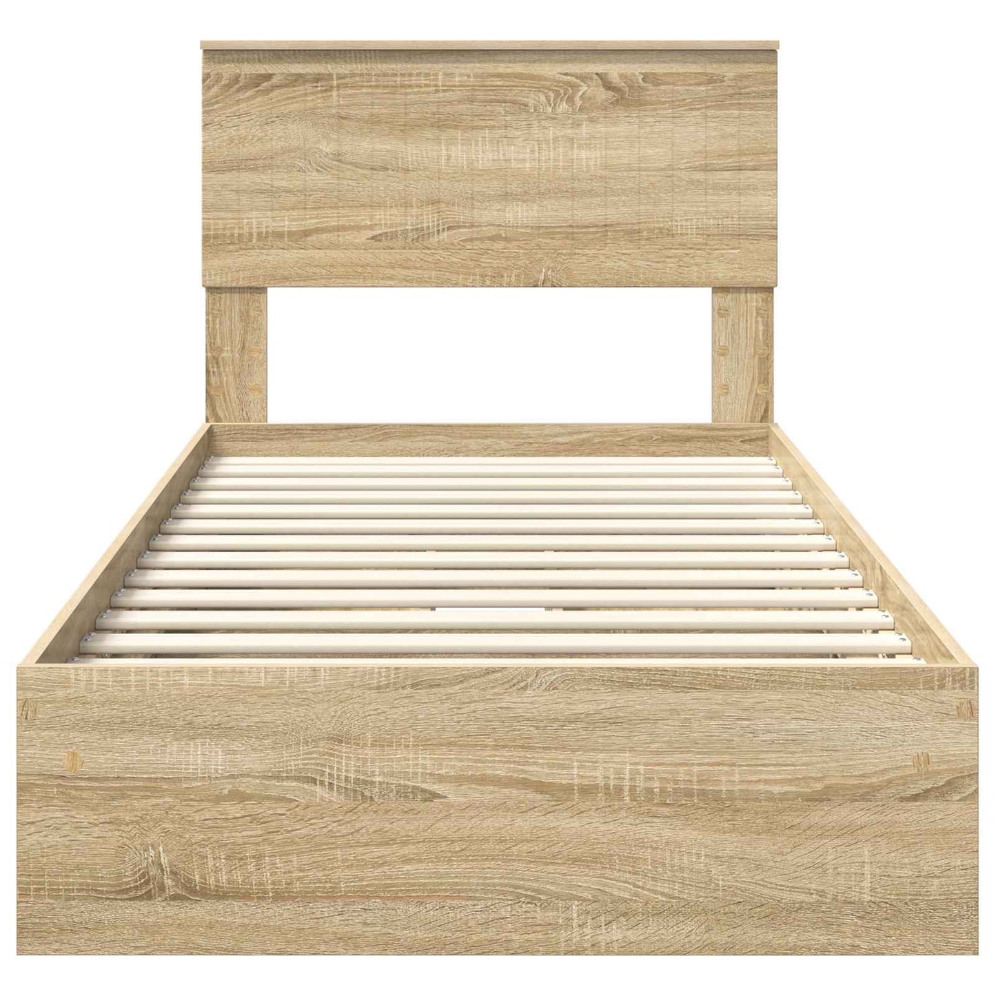 Aufbewahrungsbett Sonoma-Eiche 90 x 190 cm Holzwerkstoff