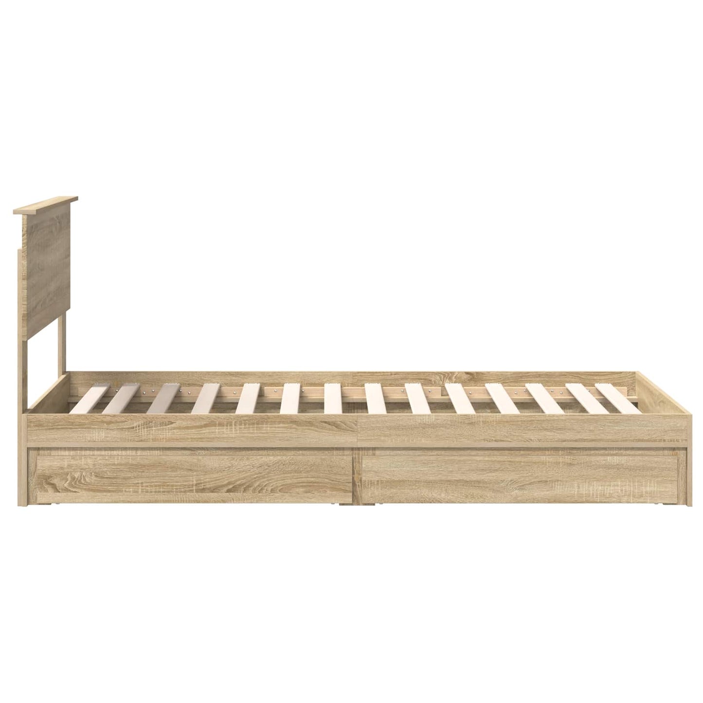 Aufbewahrungsbett Sonoma-Eiche 90 x 190 cm Holzwerkstoff