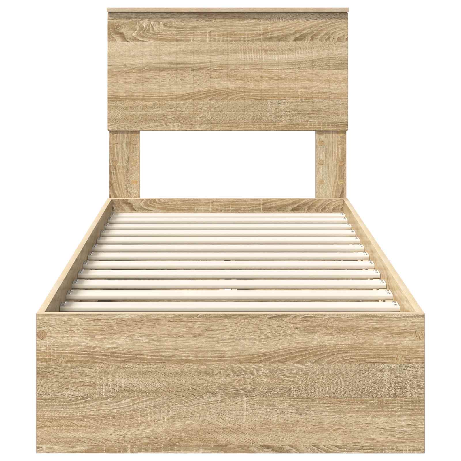 Aufbewahrungsbett Sonoma-Eiche 75 x 190 cm Holzwerkstoff