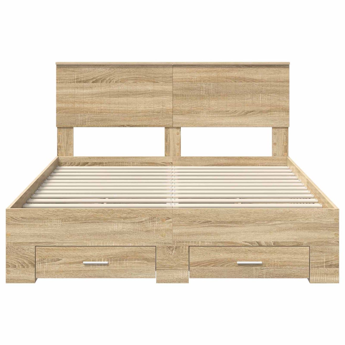 Bettrahmen mit Kopfteil Sonoma-Eiche 135 x 190 cm Holzwerkstoff