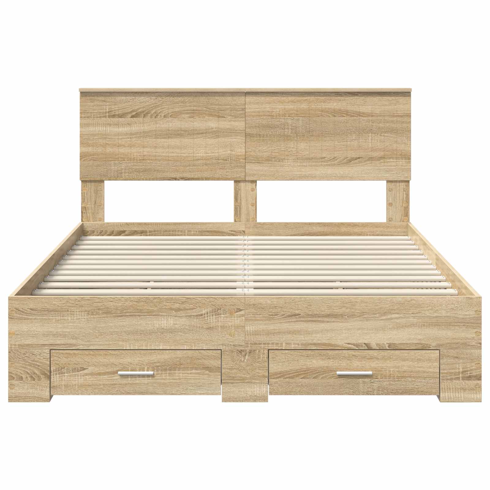 Bettrahmen mit Kopfteil Sonoma-Eiche 135 x 190 cm Holzwerkstoff