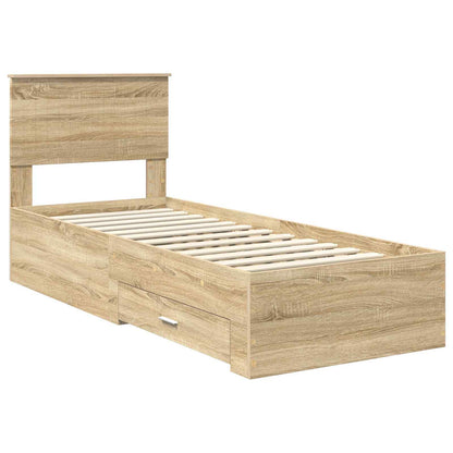 Bettrahmen Sonoma-Eiche 75 x 190 cm Holzwerkstoff