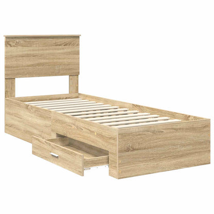 Bettrahmen Sonoma-Eiche 75 x 190 cm Holzwerkstoff