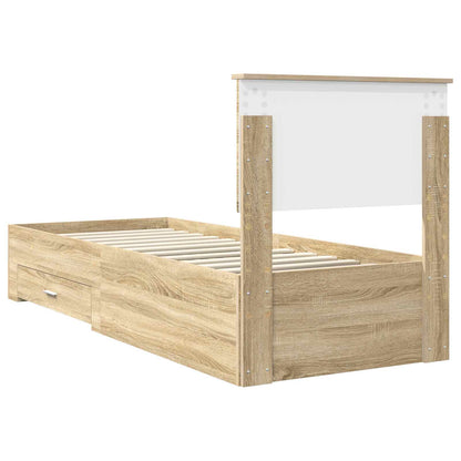 Bettrahmen Sonoma-Eiche 75 x 190 cm Holzwerkstoff