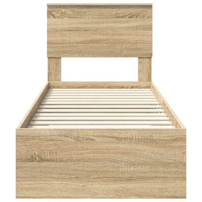 Bettrahmen Sonoma-Eiche 75 x 190 cm Holzwerkstoff