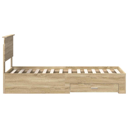 Bettrahmen Sonoma-Eiche 75 x 190 cm Holzwerkstoff