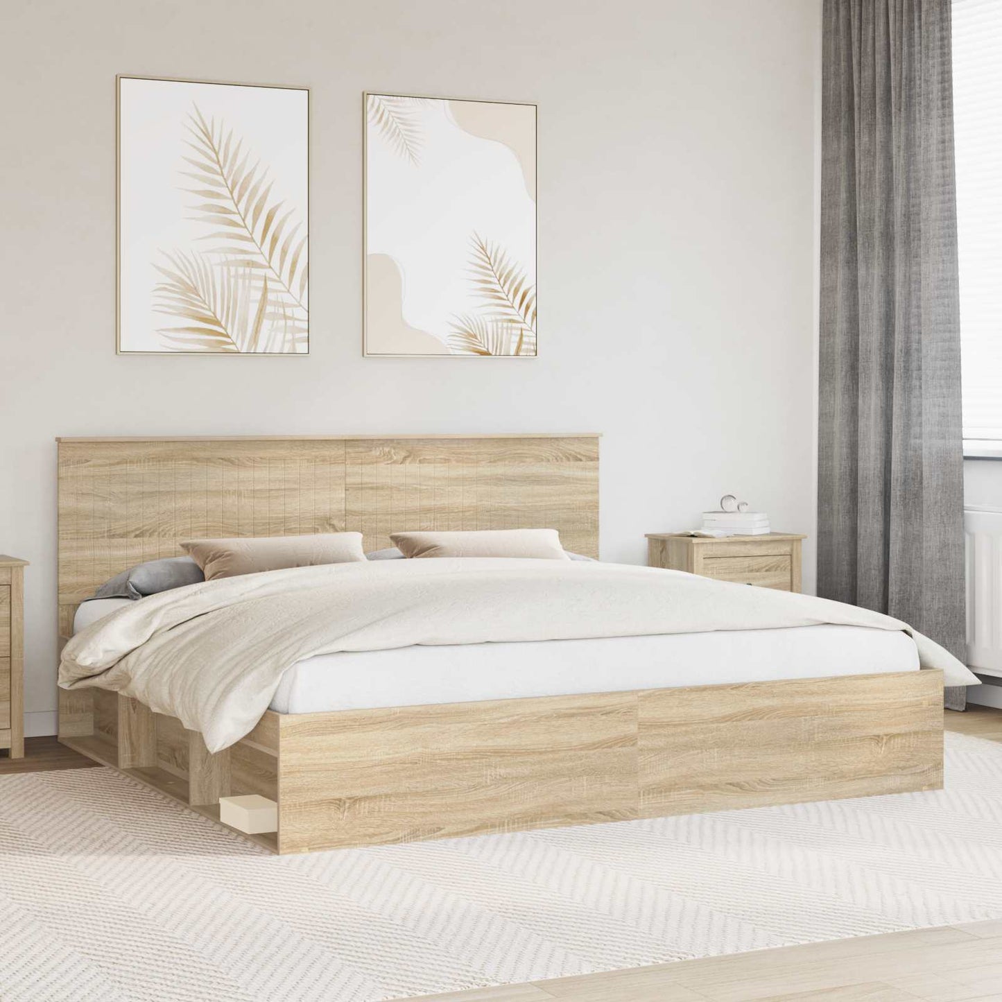 Bettrahmen Sonoma 200 x 200 cm Massives Kiefernholz